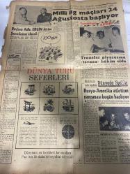 TERCÜMAN GAZETESİ - DOĞUM GÜNÜ HEDİYESİ (TURKISH NEWSPAPPER) - 20 TEMMUZ 1963 - SADECE ALTI SAYFADIR -Suna San-Ahmet Kabaklı-Kamran Şenel-Vedat Akın-Murat Sertoğlu-Reşit Aşçıoğlu-HMB-D Wright-Şam İhtilalcilerinden 10u Dün Sabah Kurşuna Dizildiler-Soruz İdama Mahkûm Oldu-40 Bin Lira ile Dolu Çantayı Kapıp Kaçtı-17 Yaşındaki Kız 37 Yaşındaki Bir Adamı Bıçakladı-Meclis Dün Tatile Girdi-Mebuslar Paralarını Dün Aldı-Aynı Yatakta Eşi ve Aşığı ile Kardeş Kardeş Yatıyormuş-32 Dişli ve Bıyıklı Bir Çocuk Doğdu-Adliyede Yaz Tatili Başladı-Kanser Nedir-Londrada 126 Polis Pars Avlamaya Çıktı-3 Sual 3 Cevap Kadınlar Kocalarını Akıllarından Geçeni Okuyabilirler mi-Gün Işığında-Doktorunuz Diyor ki Şekillere Dikkat-Göz Tırmalayanlar Arasında Muhteşem Bir Eğlence Sahası Central Park-Ataköy Dükkânları Satışı-Biz ve Dünya Ufak Görünen Büyük Mesele-Kerbela’dan Sonra 12 İmam-Müthiş İvan-Esrarengiz Aile-Koca Yusuf Avrupa ve Amerika Güreşleri-Yörük Ali Efe-Milli Lig Maçları 24 Ağustosta Başlıyor-Transfer Piya