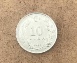 1985 CUMHURİYET MADENİ PARALARI ** 10 LİRA ** ÇİLLLL