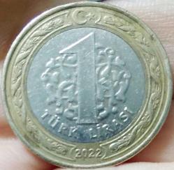1 LİRA, 2022 ÇÇT ters