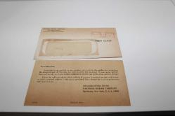 Eastman Kodak Company abonelik formu ve zarfı, 1965 damgalı