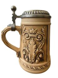 West Germany Damgalı Orman Tavuğu Figürlü Alman Bira Bardağı TANKART