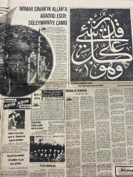 TERCÜMAN GAZETESİ - DOĞUM GÜNÜ HEDİYESİ (TURKISH NEWSPAPPER)  - 22 EYLÜL 1975 - SADECE DÖRT SAYFADIR -Adnan Menderes-Necip Fazıl Kısakürek-Mehmet Akif Ersoy-İbrahim Ağa Çubukçu-Faik Türkmen-Abdülkadir Geylani-Mustafa Doğan Tanju-Rene Guenon-Hisamettin Cindoruk-Ali Arslan-Hasan Aydın-Erdoğan Akdağ-Kocatepe Camii Ankara’nın her semtinden görülebiliyor-Ankara’da inşaatı tamamlanmak üzere olan Kocatepe Camii’nde 20 bin mümin ibadet edecek-Ege’nin en büyük ve modern camii İzmir’de yapılıyor-Peygamberimizin yabancı hükümdarlara mektupları-Kur’an’dan ayetler-Dinimizde beslenme ve sağlık-Evliyaların orucu-Mimar Sinan’ın Allah’a adadığı eser Süleymaniye Camii-İslam aleminin ilim yıldızları İbn-i Sina-Erzurum’lular iftarlarını şifalı sularda açıyor-Atatürk Üniversitesi camii bu Ramazan da ibadete açılmadı-Kayseri cezaevindeki 50 mahkum Kur’an kursu görüyor-Politikacılarla politikasız Ramazan sohbeti-Hoca’sız Ramazan olmaz