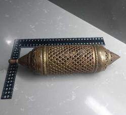 Antika Pirinç Malzemeden Yapılmış Ajurlu Kandil FAS