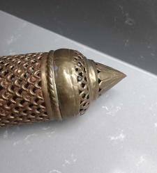 Antika Pirinç Malzemeden Yapılmış Ajurlu Kandil FAS