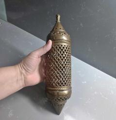 Antika Pirinç Malzemeden Yapılmış Ajurlu Kandil FAS