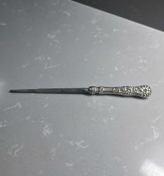 Antika Victorian Sterling 925 Ayar  Gümüş Saplı Masat Bıçak Bileme Aleti Amerika