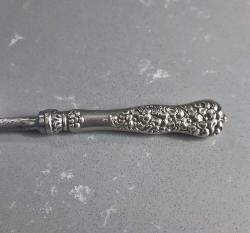 Antika Victorian Sterling 925 Ayar  Gümüş Saplı Masat Bıçak Bileme Aleti Amerika