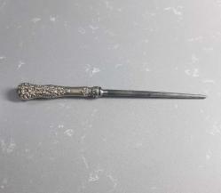 Antika Victorian Sterling 925 Ayar  Gümüş Saplı Masat Bıçak Bileme Aleti Amerika