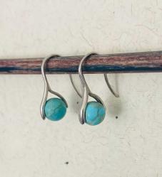 ORİJİNAL DOĞAL FİRUZE KÜPE