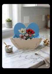 Kalpli Ahşap Peçetelik