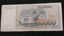 1988 YILI YUGOSLAVYA 50.000 DİNAR RESİMDE GÖRÜLDÜĞÜ GİBİ