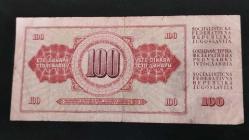 1981 YILI YUGOSLAVYA 100 DİNAR  RESİMDE GÖRÜLDÜĞÜ GİBİ
