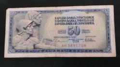 LOT.12 » 1978 YILI YUGOSLAVYA 50 DİNAR A SERİSİ  RESİMDE GÖRÜLDÜĞÜ GİBİ