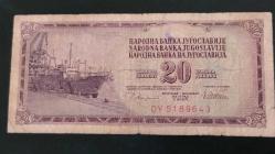 LOT.11 » 1978 YILI YUGOSLAVYA 20 DİNAR  RESİMDE GÖRÜLDÜĞÜ GİBİ