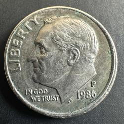 ABD 1 Dime 1986 P. Amerika (10  Cent)