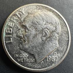 ABD 1 Dime 1987 D. Amerika (10  Cent)
