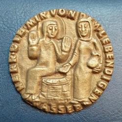 LOT.18 » Almanya, Hz. İsa ve Kuyu Başındaki Kadın Temalı Hatıra Madalyon. 