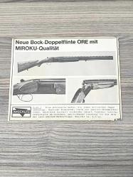 Anschütz – Miroku Kalite ORE Çifte Av Tüfeği Tanıtım Broşürü (Almanca)