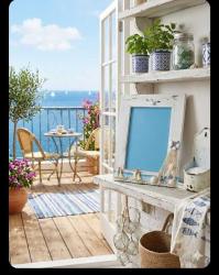 Marin Temalı Eskitme Ahşap Çerçeve