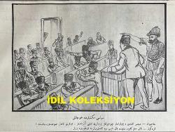 Osmanlıca Karagöz Mizah Dergisi-Gazetesi, Orijinal Dönem Basım, (Ottoman Magazine-Newspaper-Journal Illustré Cara-Gueuz) - 2 Nisan 1924 - Sayı: 1674 - Hicri: 27 Şaban 1342 - Rumi: 2 Nisan 1340 - Bir Bardak Suda Fırtına 