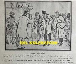 Osmanlıca Karagöz Mizah Dergisi-Gazetesi, Orijinal Dönem Basım, (Ottoman Magazine-Newspaper-Journal Illustré Cara-Gueuz) - 5 Nisan 1924 - Sayı: 1675 - Hicri: 30 Şaban 1342 - Rumi: 5 Nisan 1340 - Karikatür: İstanbul Valisi İyileşti 