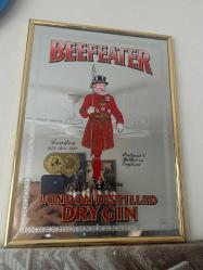 Vintage İngiliz Cam Altı İşlemeli Ayna