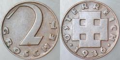 AVUSTURYA 2 GROSCHEN 1936.