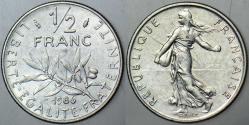 FRANSA 1/2 FRANK 1986 YARIM FRANK.