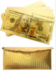 Renkli Altın Varak 100 Dolar baskılı Zarf