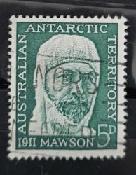 1961 Avustralya Antarktika AAT 5d yeşil (C)-damgalı