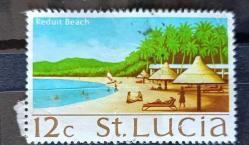 Karayip Denizi St. Lucia Adası- damgalı pul