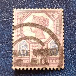 1887-1900 İngiltere, Kraliçe Queen Victoria, Jübilee serisi, sg 207a, 5d lila