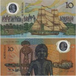 AVUSTRALYA 10 DOLAR 1988 DÜNYANIN İLK POLYMER PARASI. ÇOK ÇOK TEMİZ.
