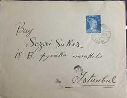 Cumhuriyet  1938  ZARF İzmir'den İstanbul'a yollanılmış Ata 6 kuruş pullu,Nadir.
