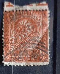 İtalya - 1865- damgalı pul