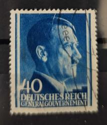 Almanya Reich 1942- Polonya İşgal Genel Hükümet Hitler'in Doğum günü- serisinden damgalı valör