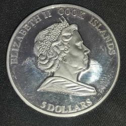 COOK ADASI  2010    5 DOLAR    HATIRA   Hollywood Legends - Ginger Rogers  (Gümüş 0.925, 25g)