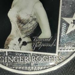 COOK ADASI  2010    5 DOLAR    HATIRA   Hollywood Legends - Ginger Rogers  (Gümüş 0.925, 25g)