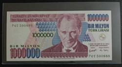 7.EMİSYON P SERİSİ 1.000.000 LİRA ÇİL KONDİSYONDA