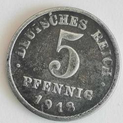 ALMANYA  1918   5 PFENNIG