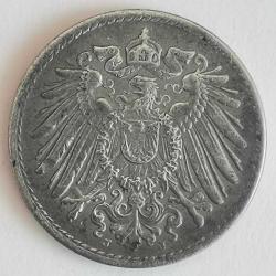 ALMANYA  1915 J   5 PFENNIG
