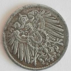 ALMANYA  1918 D     5  PFENNIG