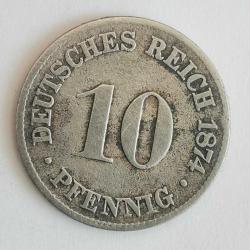 ALMANYA  1874 C   10 PFENNIG