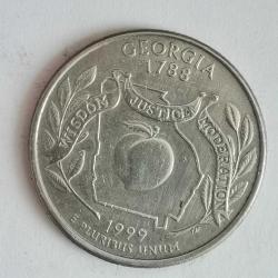 AMERİKA   1999  D      25 CENT  ÇEYREK DOLAR    HATIRA  50 Eyalet Çeyreklikleri - Georgia