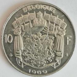 BELÇİKA   1969   10  FRANK   Fransızca Yazıt - 'BELGIQUE'