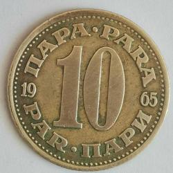 YUGOSLAVYA   1965   10  PARA