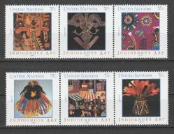 2003 Birleşmiş Milletler (New York) Yerli Sanatı Blok İçi Tam Seri MNH