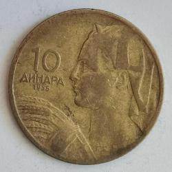 YUGOSLAVYA  1955  10  DİNAR