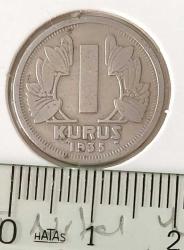 1935 YUVARLAK 1 KURUŞ ORİJİNAL ÇİLALTI EN NADİRİ PP2RRR1 ÇİLİ PEK ÇIKMAZ