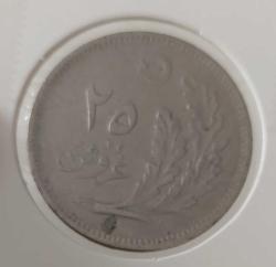 MANDA GÖZÜ 25 KURUŞ 1341 (1925) OSMANLI YAZILI ORİJİNAL S2R3T1 ÇOK TEMİZ NADİRDİR